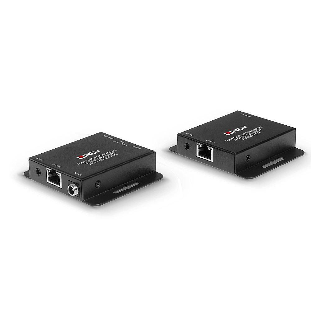 Lindy Cat.6 til HDMI Extender 4K30Hz 70m, sort, med Ethernet- og coaxporte, til bokse.