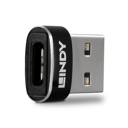 USB 2.0 Low Profile Adapter USB-A han til USB-C hun, tilslutning af USB-C enhed til USB-A port.