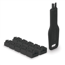 Lindy RJ45 Port Blocker sort 10-pak til blokering af ubrugte RJ45-porte, sort plast, kompakt løsning.
