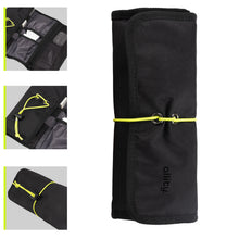 Allity ATB-200 Roll-Up kabelholder i sort med gule detaljer, flere indvendige lommer, snorelukning og Allity-logo.