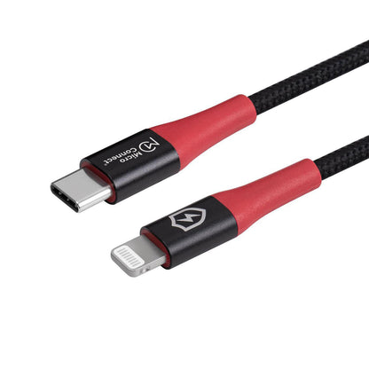 Microconnect Safe Charge USB-C til Lightning data blocker-kabel 1,5m opladning kun ingen dataoverførsel til iPhone.
