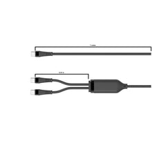 MicroConnect 1-in-2 USB-C splitterkabel 1,55 m sort, én til to stik, splitdel 0,5 m, op til PD100W data og opladning.