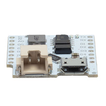 Luxorparts Batterimodul til udviklingskort close-up med USB-port, beige stik og mærkede pins/komponenter til Lithium 3.