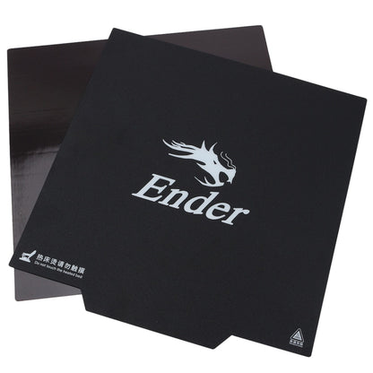 Creality Magnetisk trykflade til 3D-printer, sort, Ender logo og "Ender" tekst synlig, glansfuld bagtekstur.