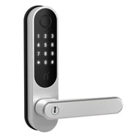 Nimly Touch Pro elektronisk dørlås med fingeraflæser, Black/Silver