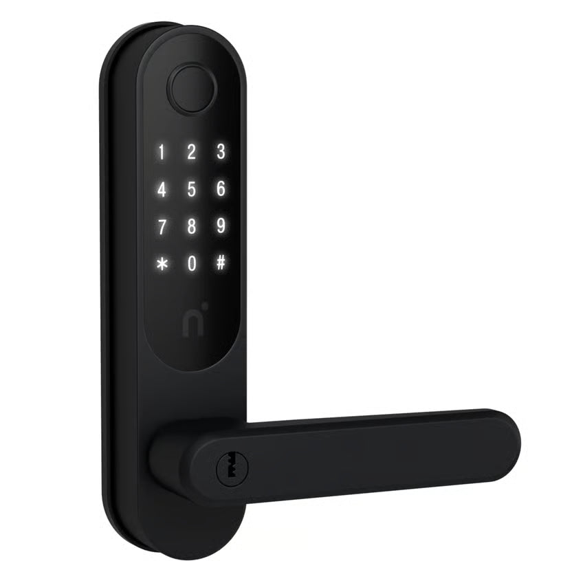 Nimly Touch Pro elektronisk dørlås med fingeraflæser, Ultimate Black