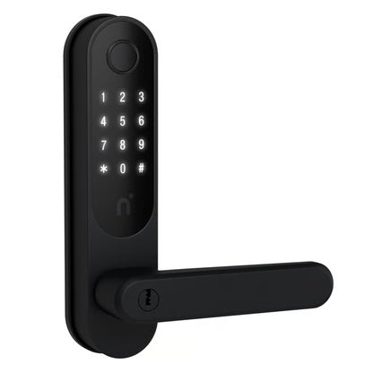Nimly Touch Pro elektronisk dørlås med fingeraflæser, Ultimate Black