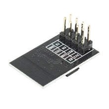 Luxorparts Wifi-modul til Arduino ESP8266, sort print, 6 metalben med GND TX IO2 EN IO0 RST/IO0, 3V3 mærket, 4 GHz.