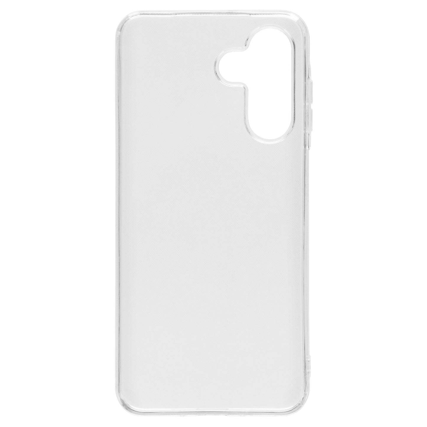 Second skin mobilcover til Samsung Galaxy A26 klar gennemsigtig med udskæringer til kamera og knapper.