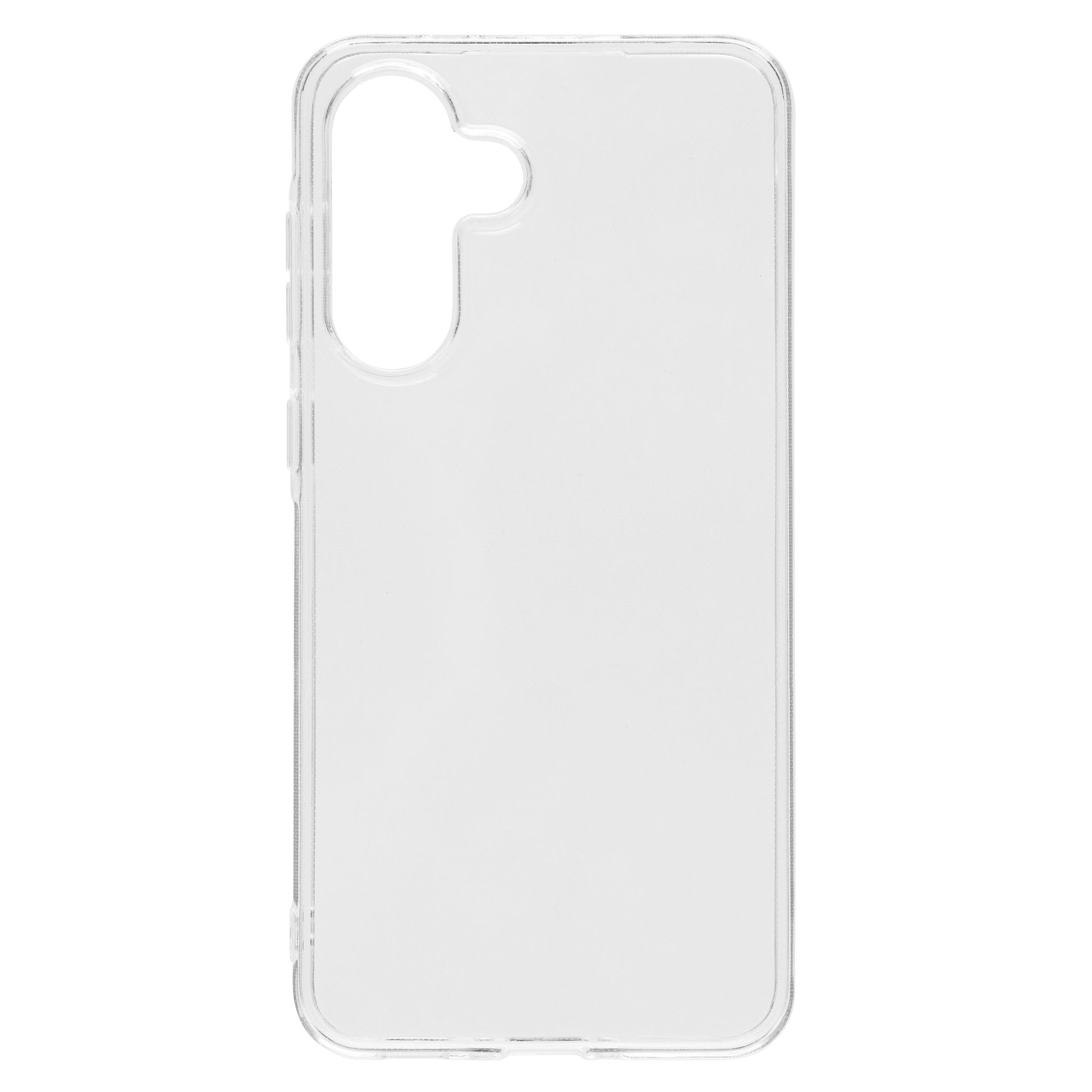 Linocell Second skin mobilcover til Samsung Galaxy A56, fleksibelt gennemsigtigt design med præcise udskæringer.