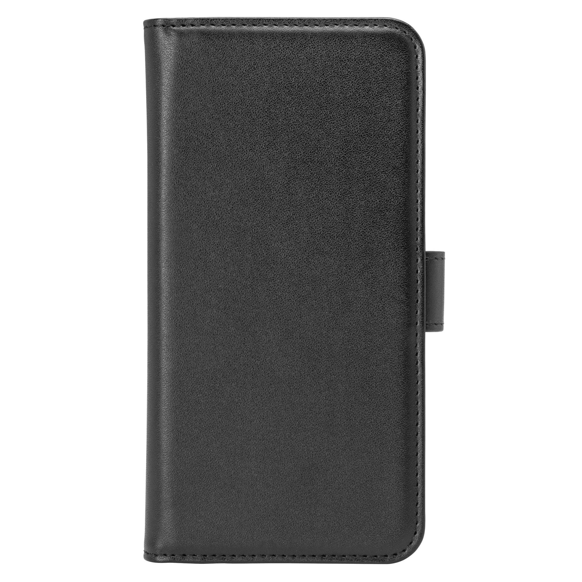 Sort læder mobilpung-cover til Samsung Galaxy A36 med magnetlukning.