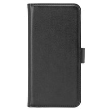 Sort læder mobilpung-cover til Samsung Galaxy A36 med magnetlukning.