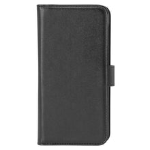 Sort læder flipcover til Samsung Galaxy A56 med magnetlukning og kortholder.