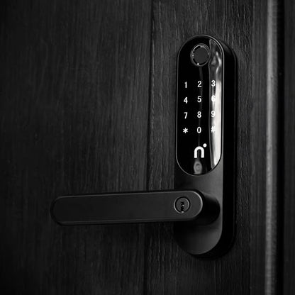 Nimly Touch Pro elektronisk dørlås med fingeraflæser, Ultimate Black