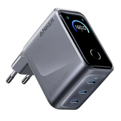 Anker Prime Charger 160W USB-C-oplader med 3 porte og display