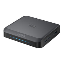 Anker Prime Opladningsbase 150W sort, firkantet med afrundede kanter, flere USB-C porte på siden, Anker logo på toppen.