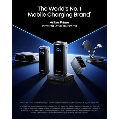 Anker Prime Powerbank 300W PD 3.1, 26.250 mAh, Sort