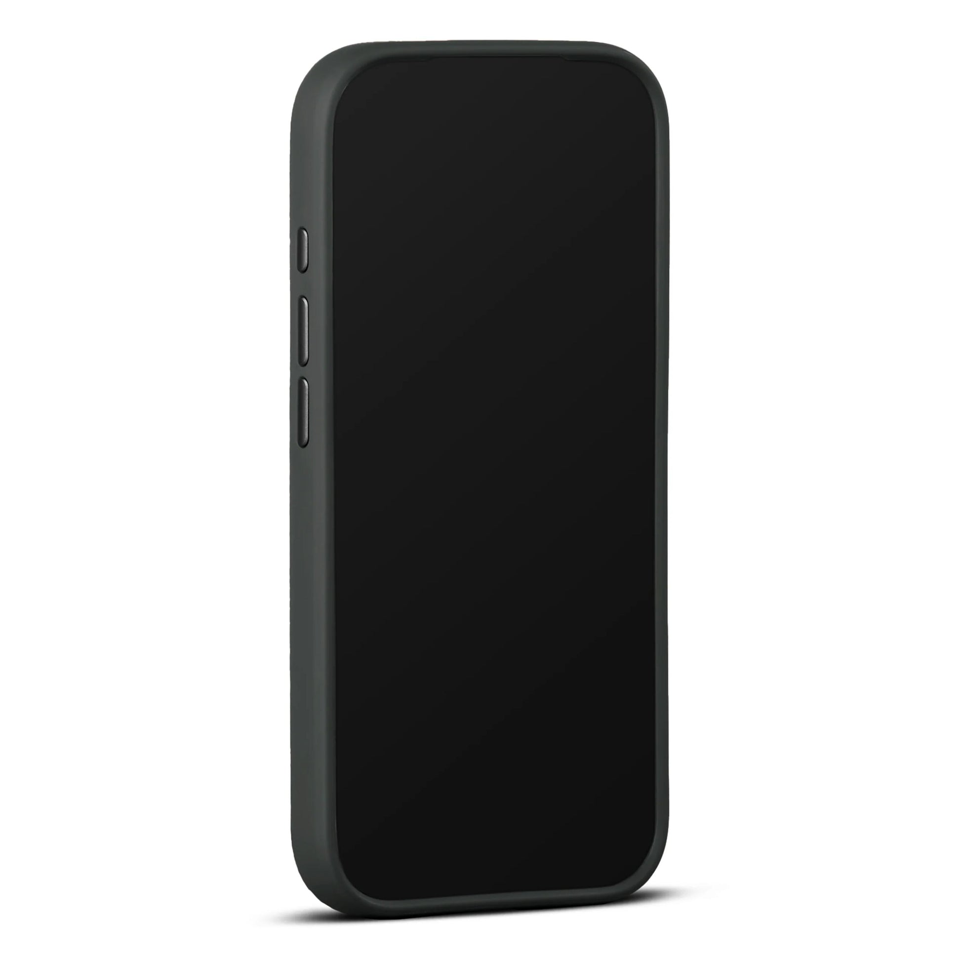 Apple iPhone 17 Pro sort, stående, mørk skærm, to sideknapper, vises MagSafe-kompatibel til trådløs opladning.