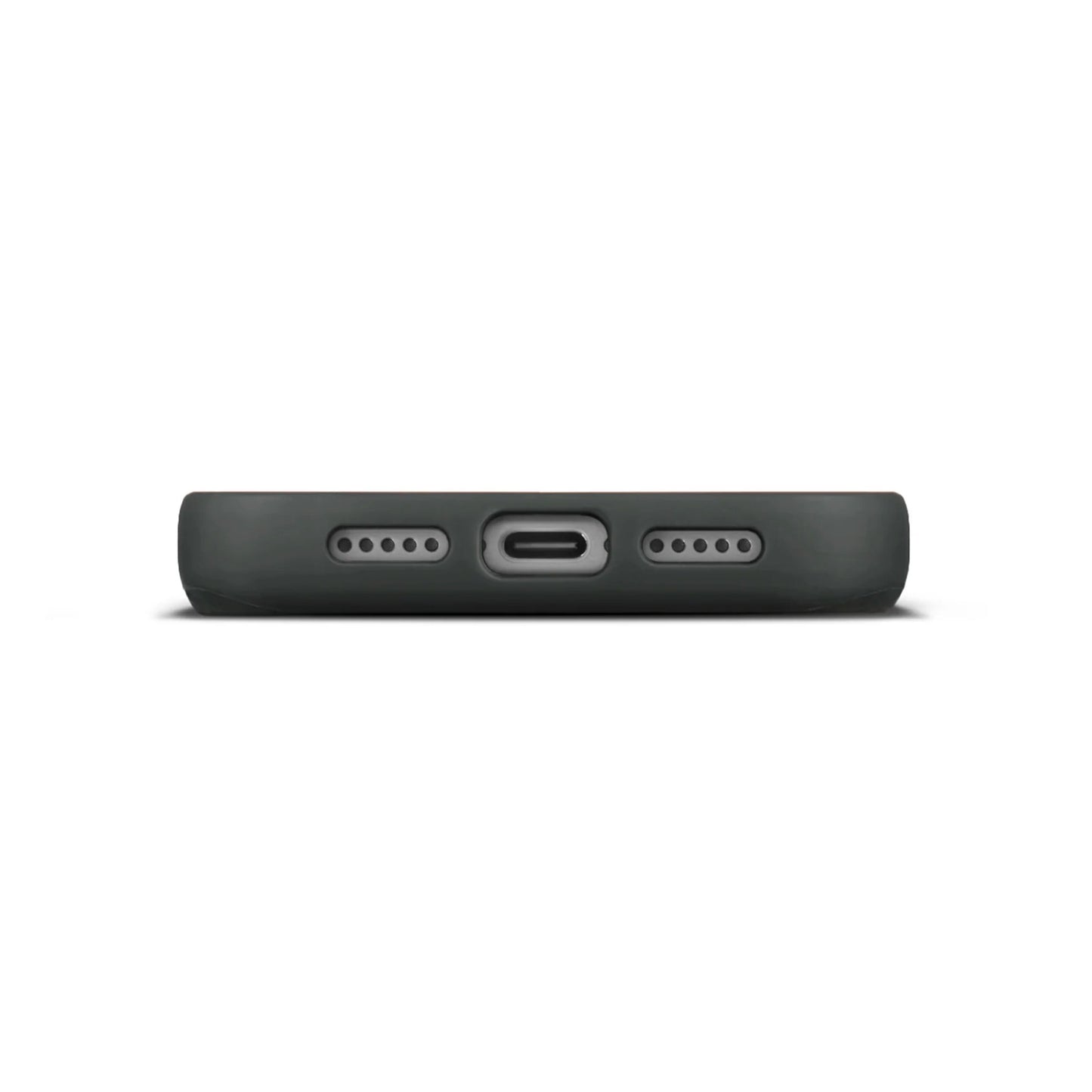 WOOLNUT læderetui til iPhone 17 Pro Sort, bundt med USB-C port, højtaler- og mikrofonudskæringer, MagSafe, trådløs opladning.