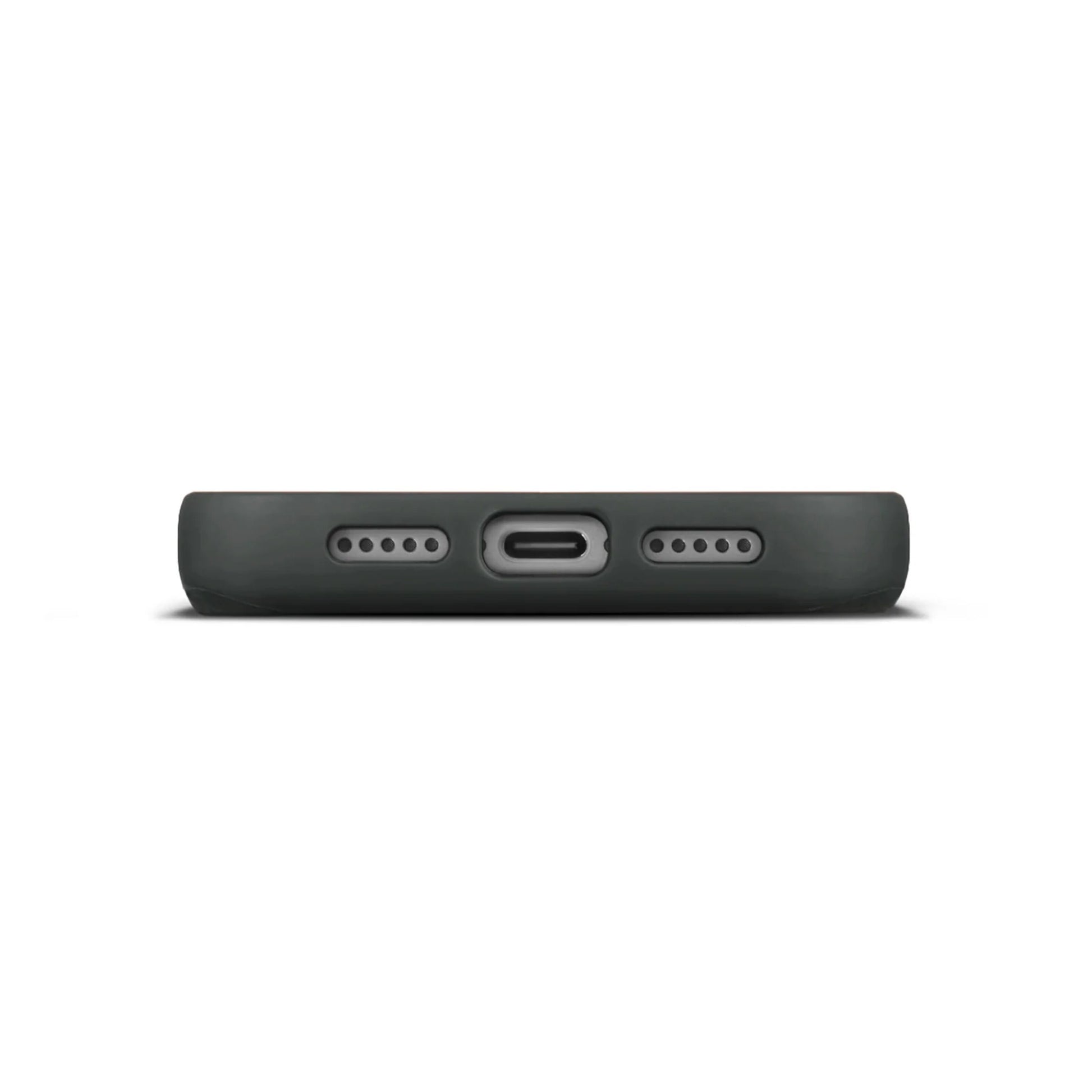 WOOLNUT læderetui til iPhone 17 Pro Sort, bundt med USB-C port, højtaler- og mikrofonudskæringer, MagSafe, trådløs opladning.