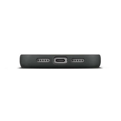 WOOLNUT læderetui til iPhone 17 Pro Sort, bundt med USB-C port, højtaler- og mikrofonudskæringer, MagSafe, trådløs opladning.