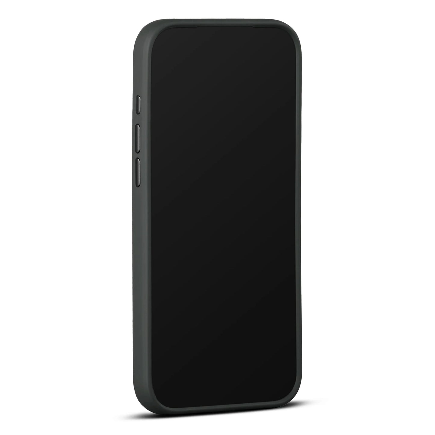 WOOLNUT læderetui i sort til iPhone 17 Pro Max, tre knapper på venstre side, slankt, MagSafe- og trådløs opladning.