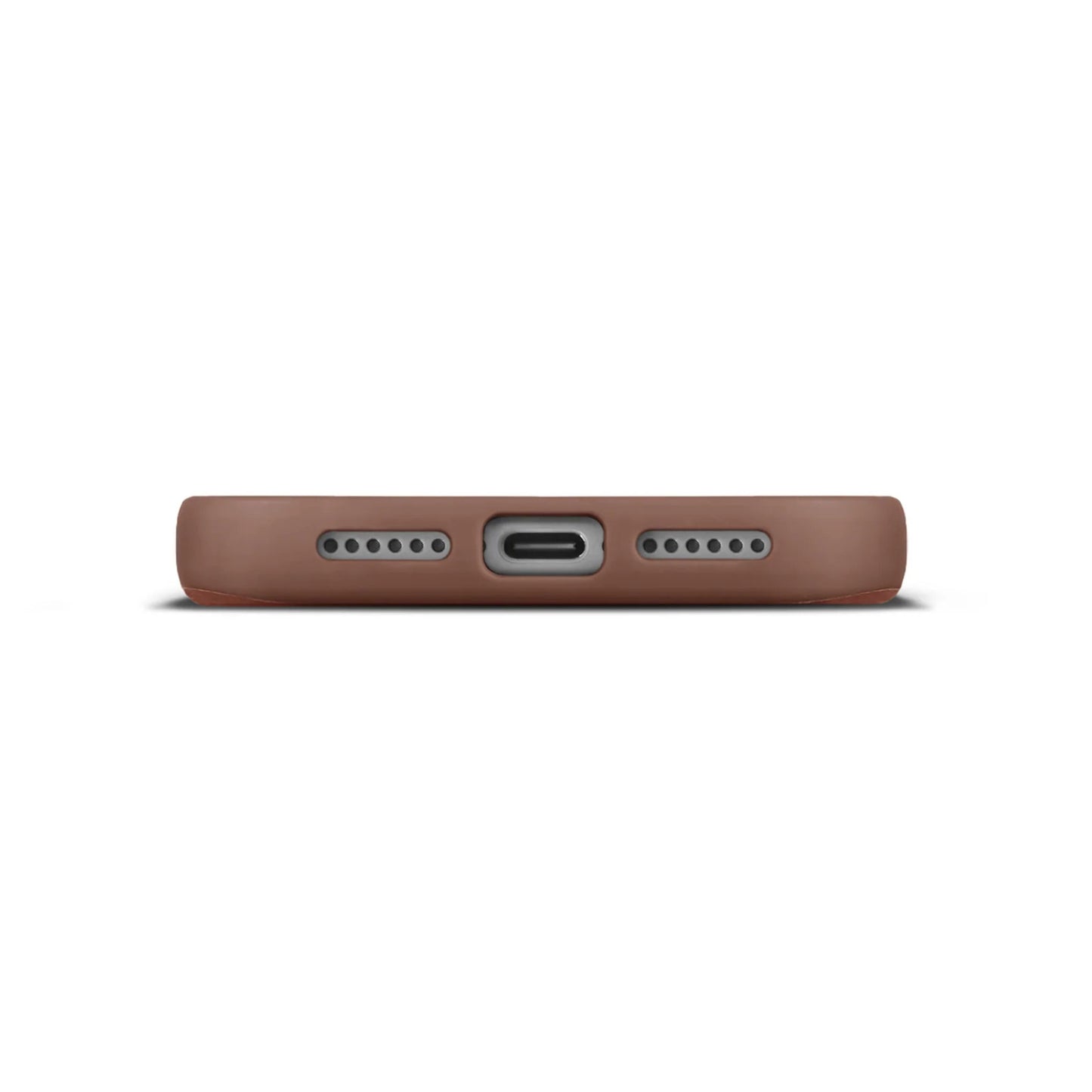 WOOLNUT læderetui iPhone 17 Pro Max Cognac, bundt med opladningsport og højttalerhuller, MagSafe kompatibel.