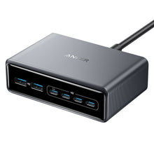 Anker Prime Oplader 200W sort GaN-lader med 1 USB-A og 3 USB-C porte.