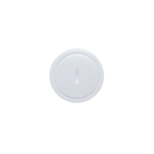 Linocell Item Tracker rund, hvid, med lodret linje på forsiden, kompatibel med Apple Find My.