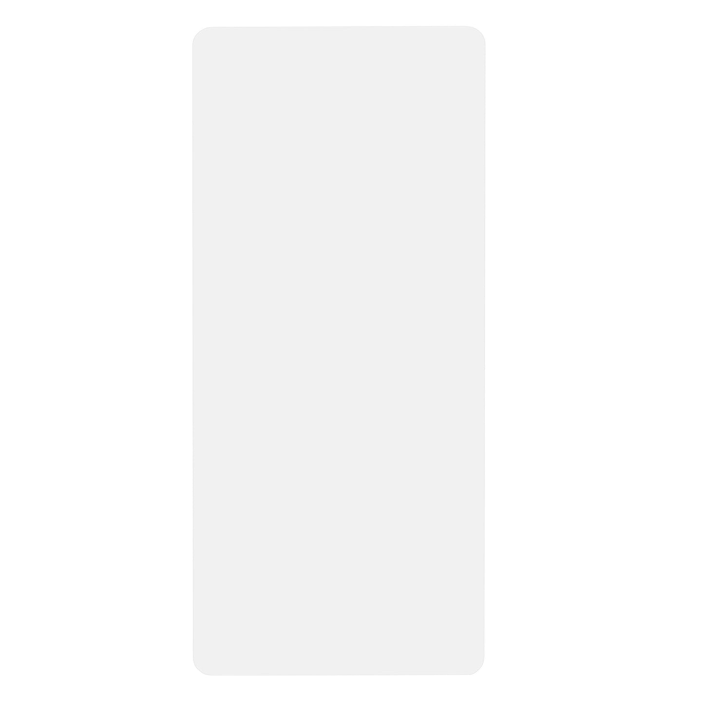 Skærmbeskyttelse til Galaxy S20 FE, hærdet glas, lysegrå, høj og afrundet rektangulær form.
