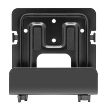 Luxorparts beslag til Apple TV og medieafspillere sort metal tre skruehuller hævede sektioner lavt vandret led.