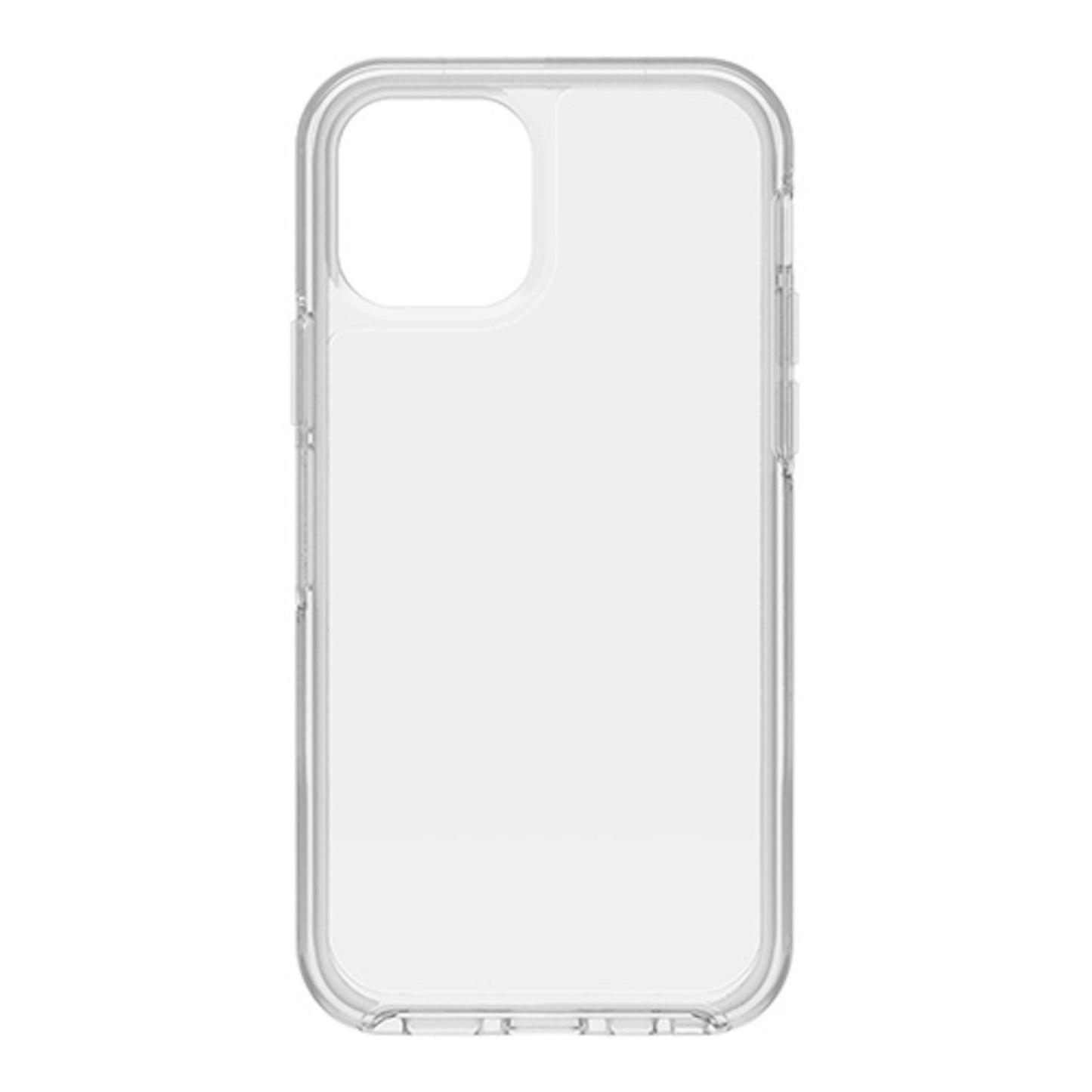 Otterbox Symmetry cover til iPhone 12/12 Pro klar, fleksibelt plast, præcise udskæringer, beskytter kamera og knapper.