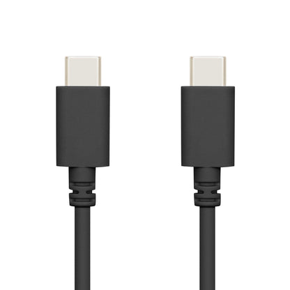USB-C 2.0-kabel 0,2 m sort med begge stik synlige understøtter 60 W opladning.