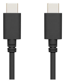 USB-C 2.0 kabel, sort, 2 m, begge stik synlige, understøtter 60 W opladning.