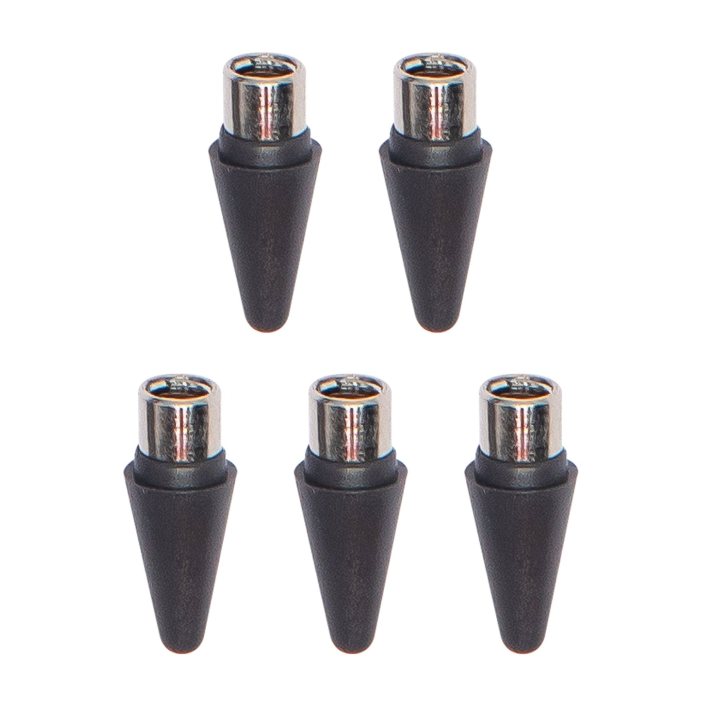 5 slags Udskiftningsspidser til Aktiv stylus, sølvfarvet top, 5-pack, kompatibel med iPad.