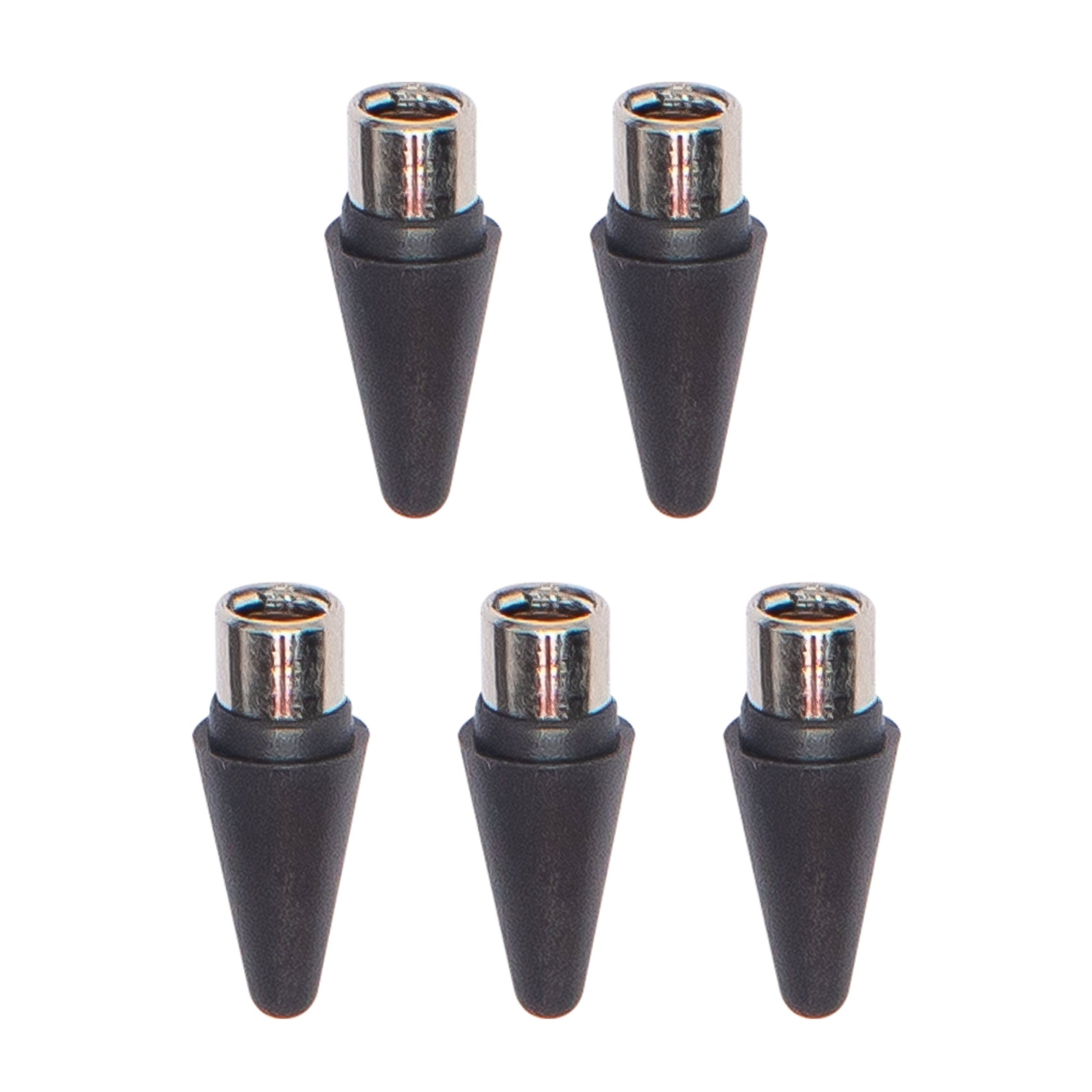 5 slags Udskiftningsspidser til Aktiv stylus, sølvfarvet top, 5-pack, kompatibel med iPad.