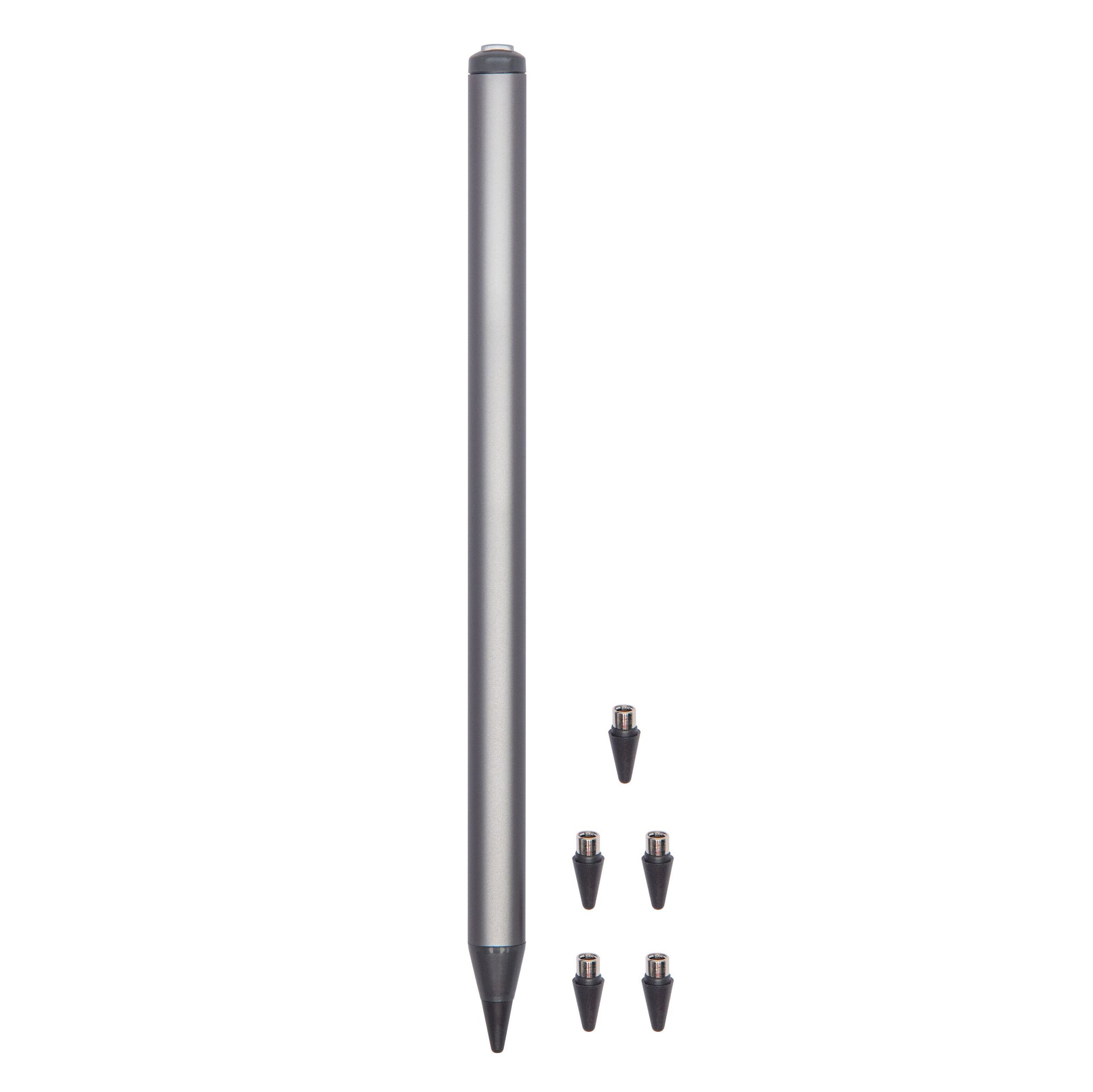 Linocell Aktiv stylus til iPad, iPhone og Android med fem ekstra slags spidser.
