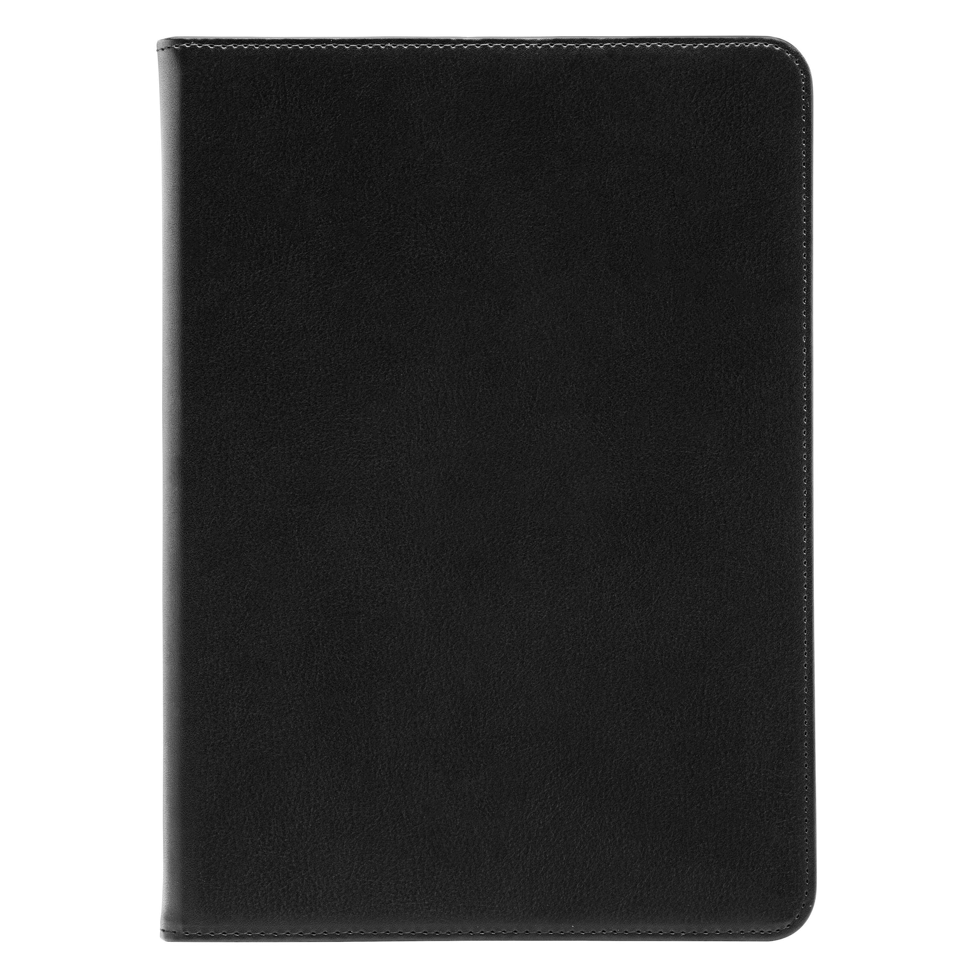 Sort læderetui til iPad Pro 11" med synlige kanter, lukket design.