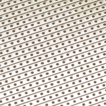 Kemo eksperimentkort FR2 100x160 mm med diagonalrækker af små brune prikker på hvid overflade.