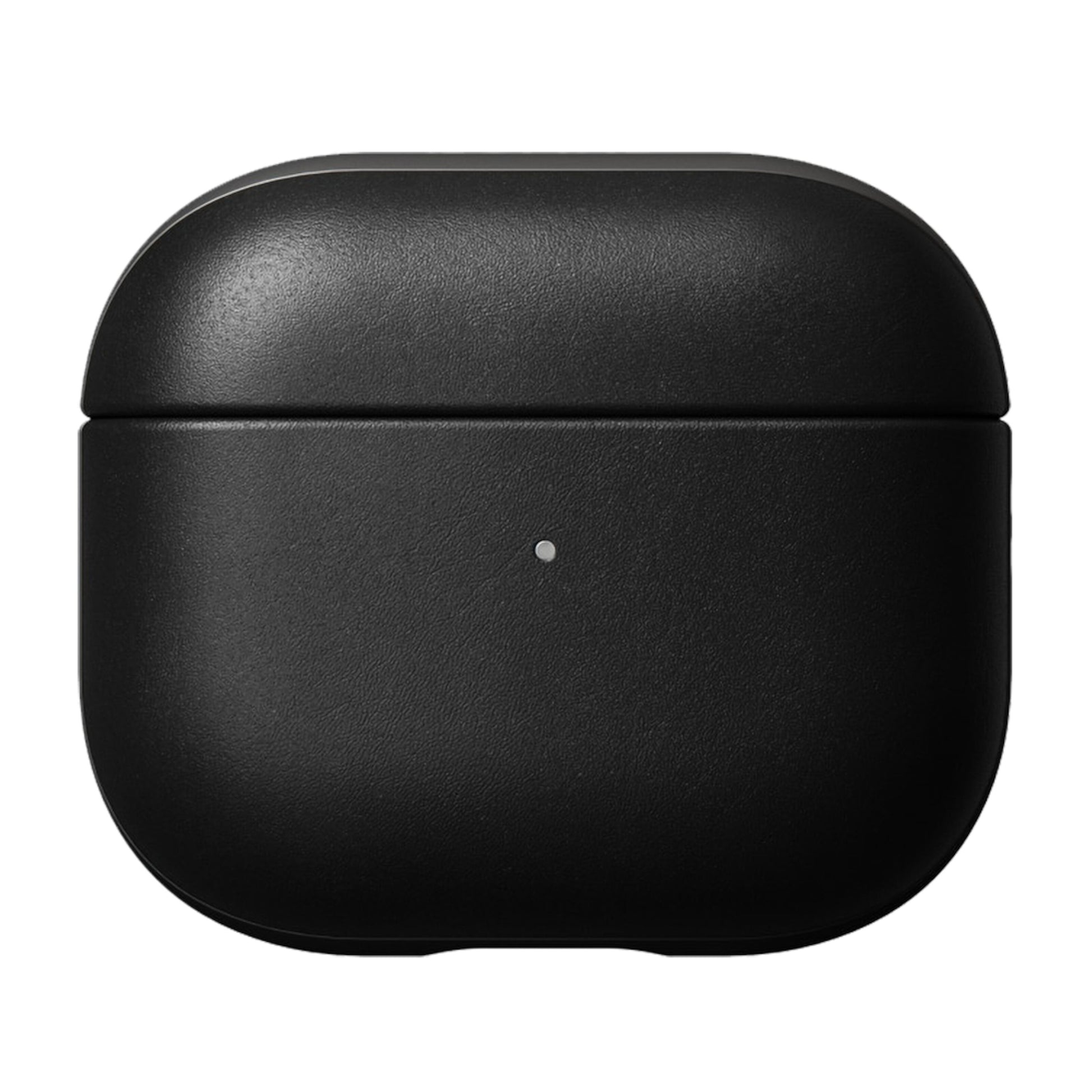 Nomad Moderne læderetui til AirPods Series 3 (2021) sort med Horween-læder og LED-lys på fronten.