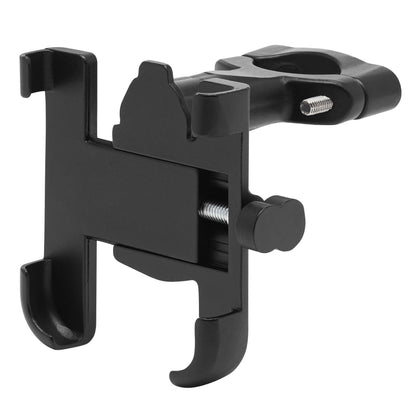 Linocell drejelig sort mobilholder til cykel med klemme til styr og fjederbelastet greb.