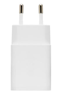 Linocell USB oplader 2,4A (12W) hvid to-benet adapter til opladning af elektroniske enheder.