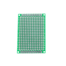 Luxorparts eksperimentkort 40x60 mm 10-pak grøn PCB med sølvloddepads, mærket A-T og 1-30.
