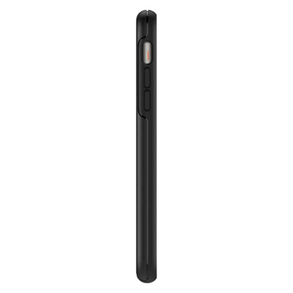 Sideview Otterbox Symmetry Robustt mobilcover til iPhone 11 sort med to knapper og udskæring til mute switch.