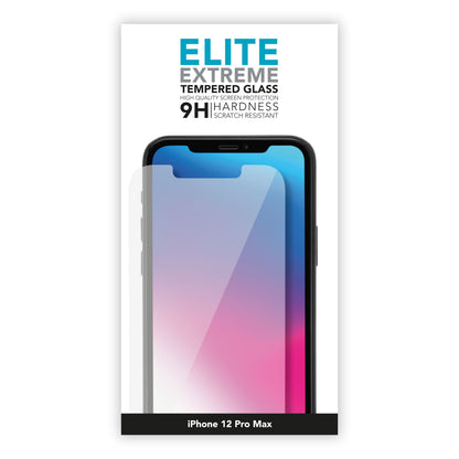 Skærmbeskyttelse til iPhone 12 Pro Max 9H ridsefast glas delvis skærmdækning.