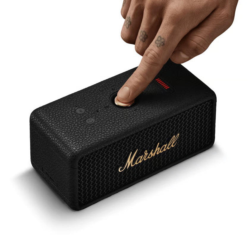 Marshall Emberton III Bluetooth-højttaler, Black and Brass