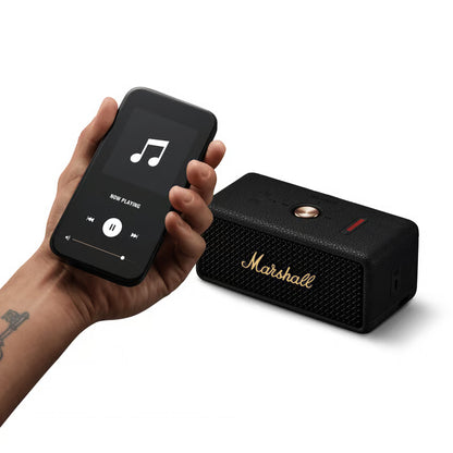 Marshall Emberton III Bluetooth-højttaler, Black and Brass