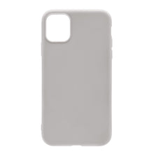 Linocell Second Skin 2.0 TPU-cover til iPhone 12/12 Pro, lys grå, afrundede kanter, antibakteriel, stor kameralinseåbning.