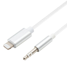 Lightning til 3,5 mm kabel MFi godkendt hvid 1 m passer til iPhone og Apple enheder med lightning port.