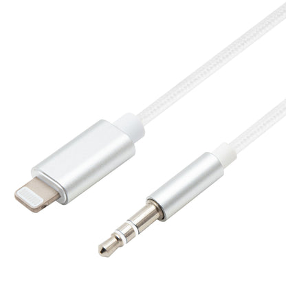 Lightning til 3,5 mm kabel MFi godkendt hvid 1 m passer til iPhone og Apple enheder med lightning port.